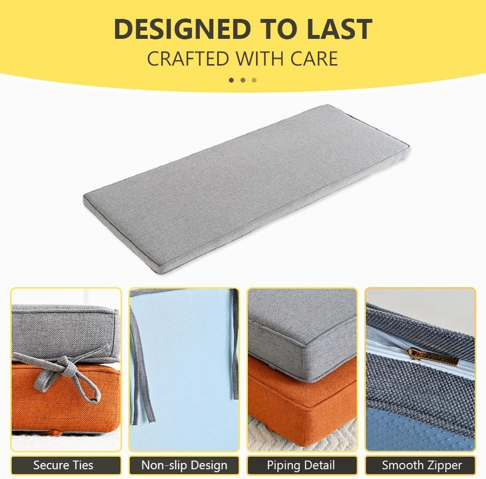 Waterproof Anti Slip Foam Bench Cushion