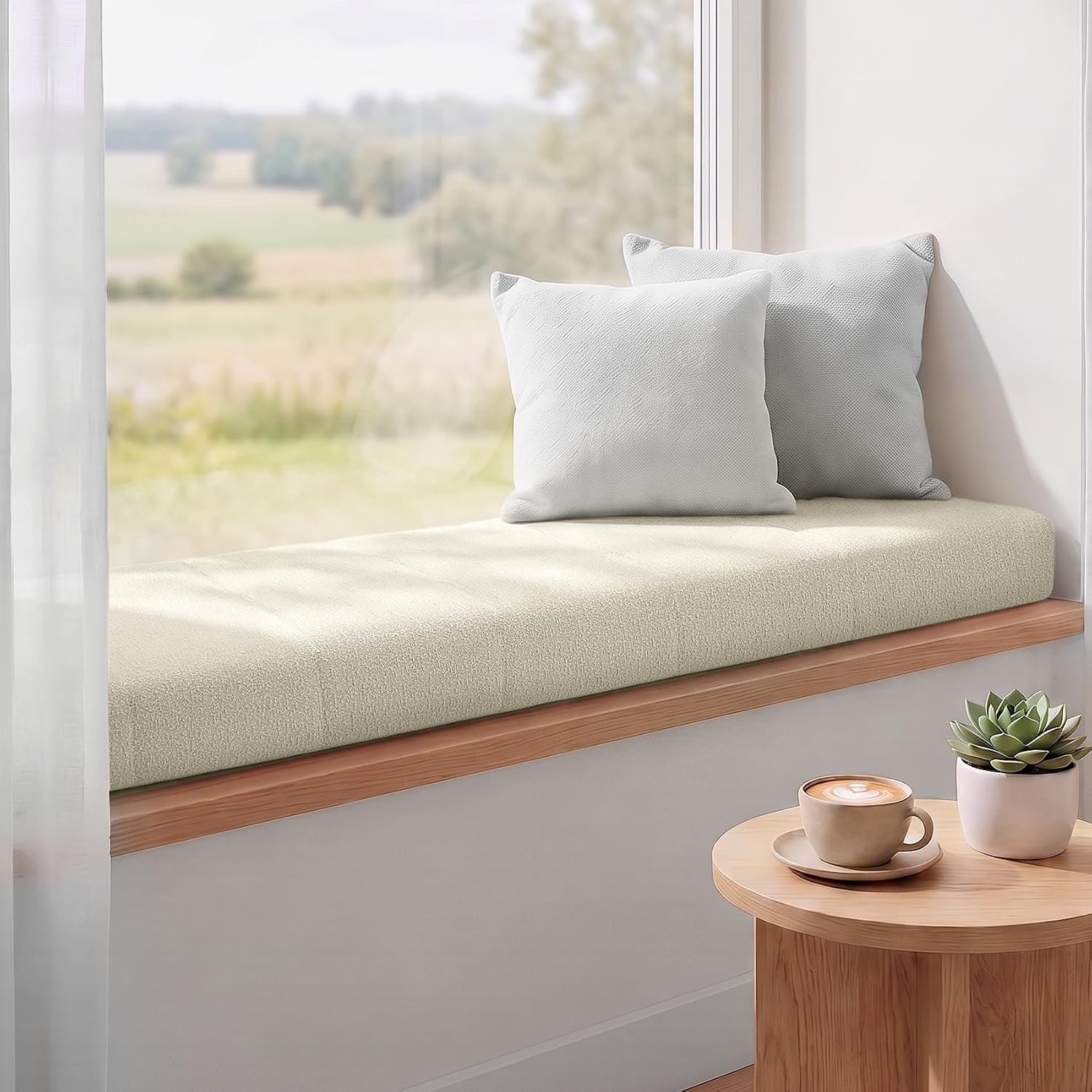 Soft Bay Window Seat Bench Cushion