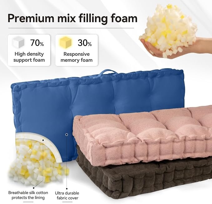 Tufted Wave Edge Indoor Bench Cushion