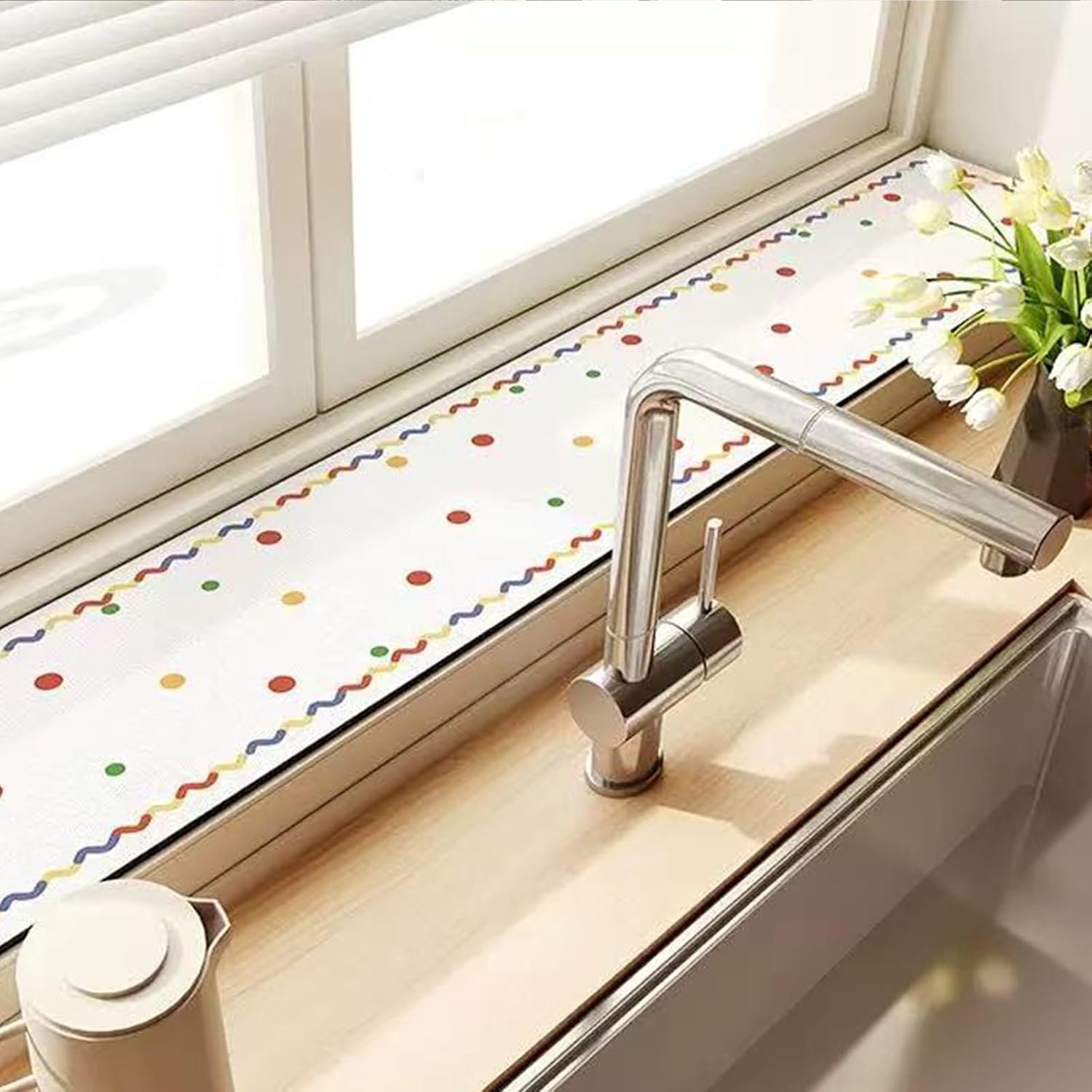 Floral Waterproof Window Sill Protector Pad