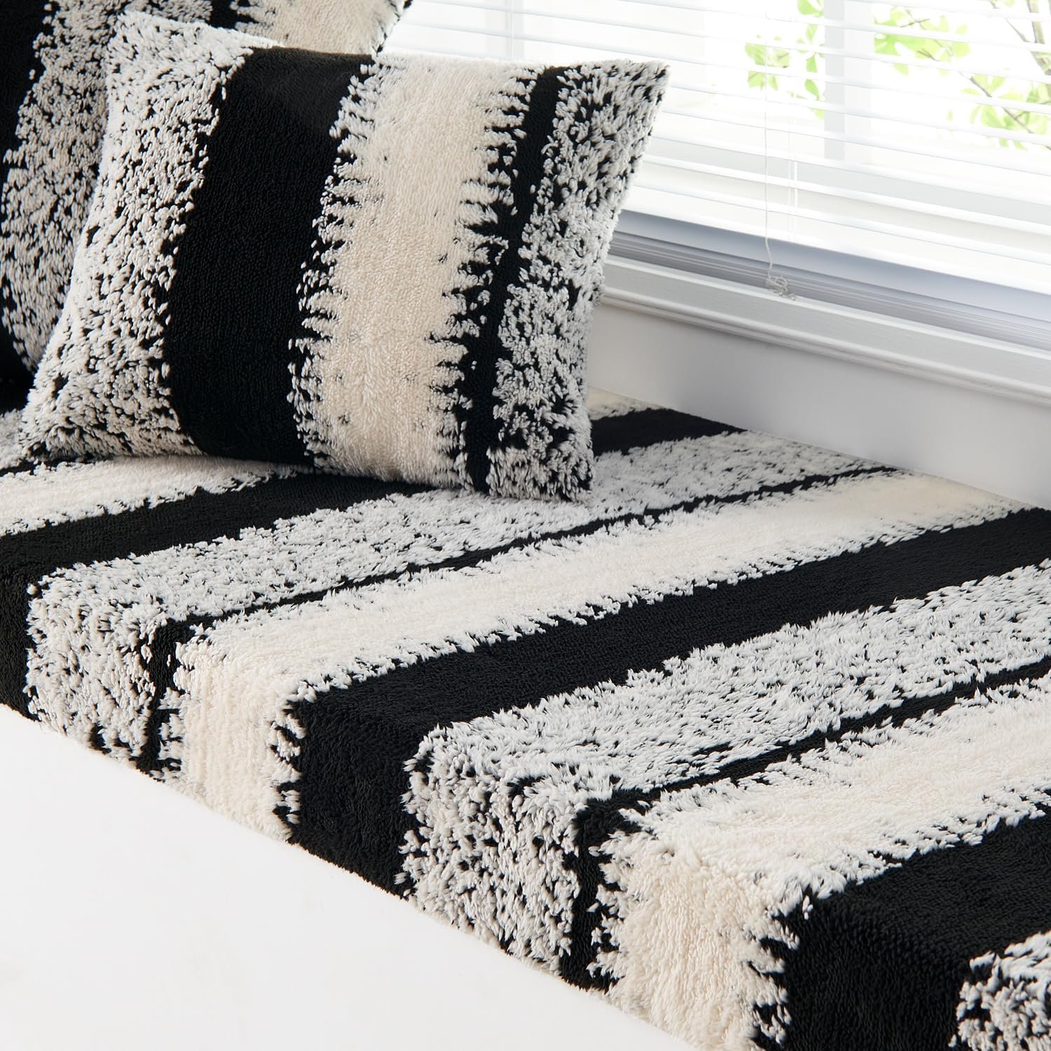 Plush Fleece Bay Window Seat Cushion Pad