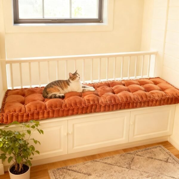 Tufted Wave Edge Indoor Bench Cushion